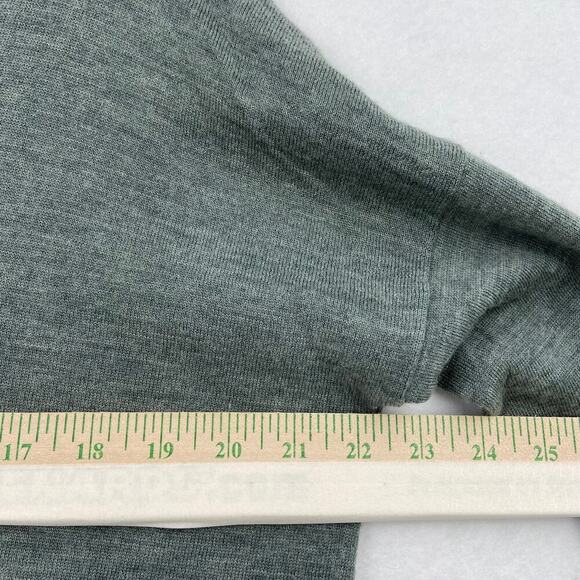 Madewell Merino Wool Sweater Women's Size M Grayish Green High Low Hem - Picture 7 of 11
